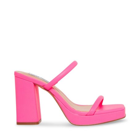 Pink Steve Madden Polly Fuchsia Women's Heels Sandals | PH 9501MIC